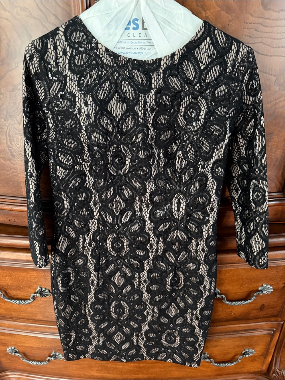 Black Floral Lace Sheath Dress - Alexia Admor
